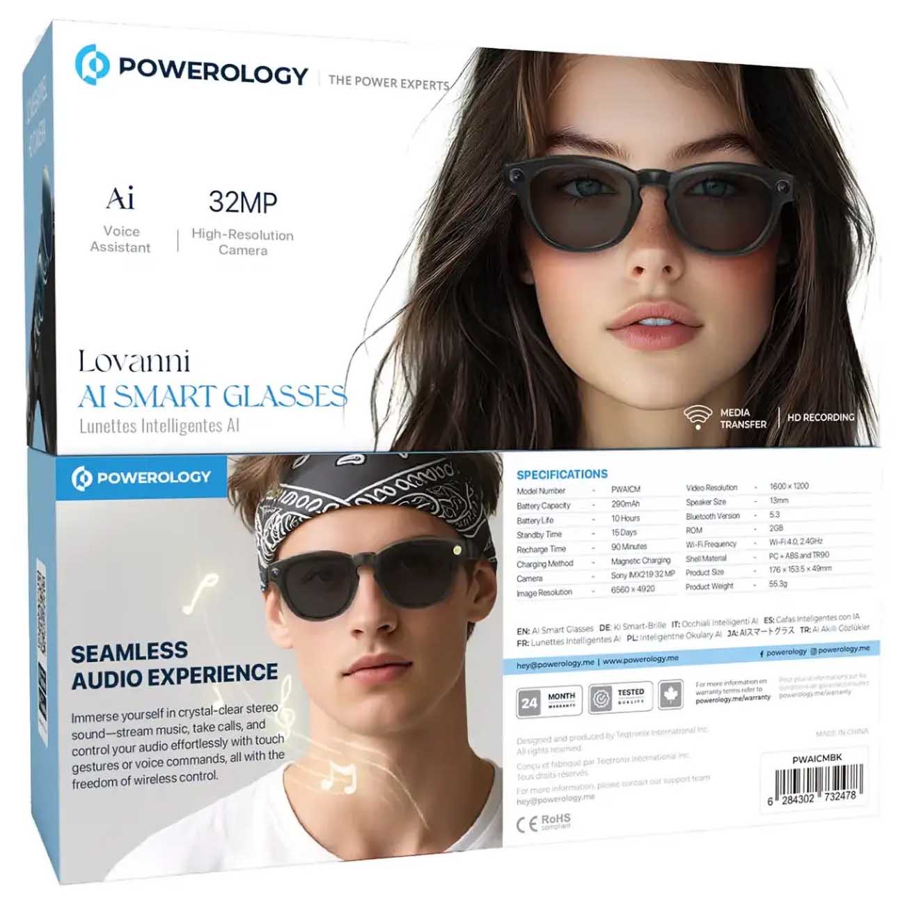 Powerology Luvani Smart Glasses