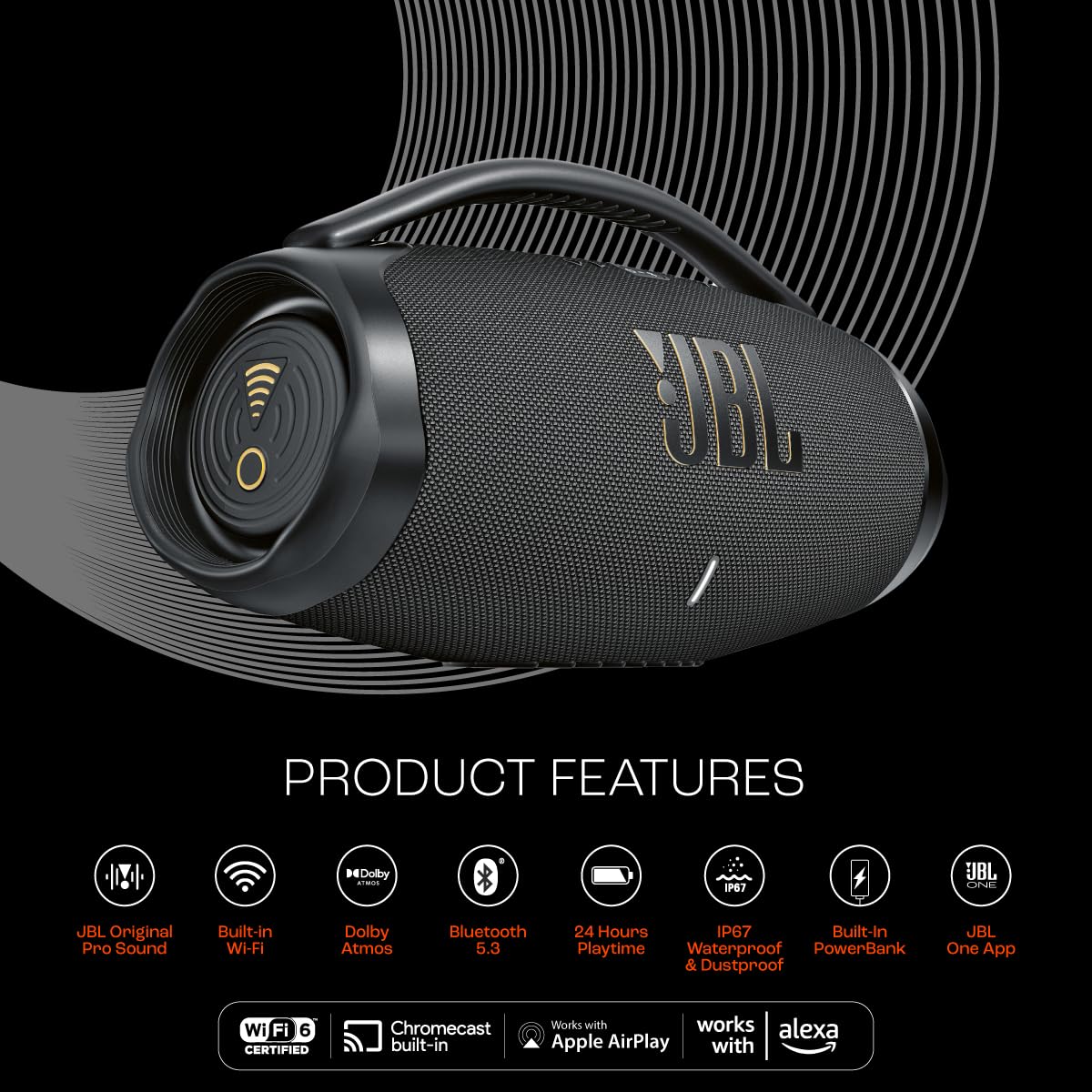 JBL Boombox 3 - Portable Bluetooth Speaker
