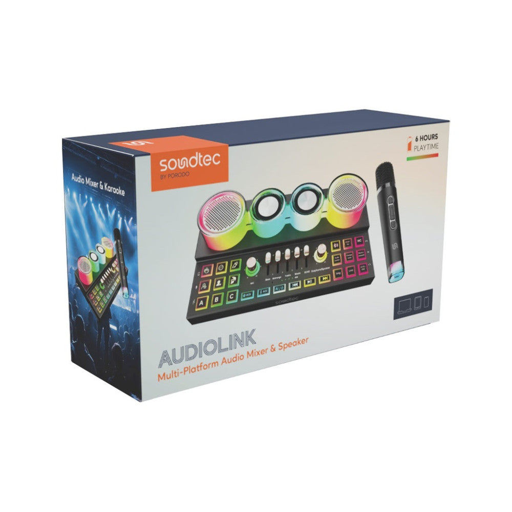 Porodo Soundtec Audiolink Multi-Platform Audio Mixer & Speaker