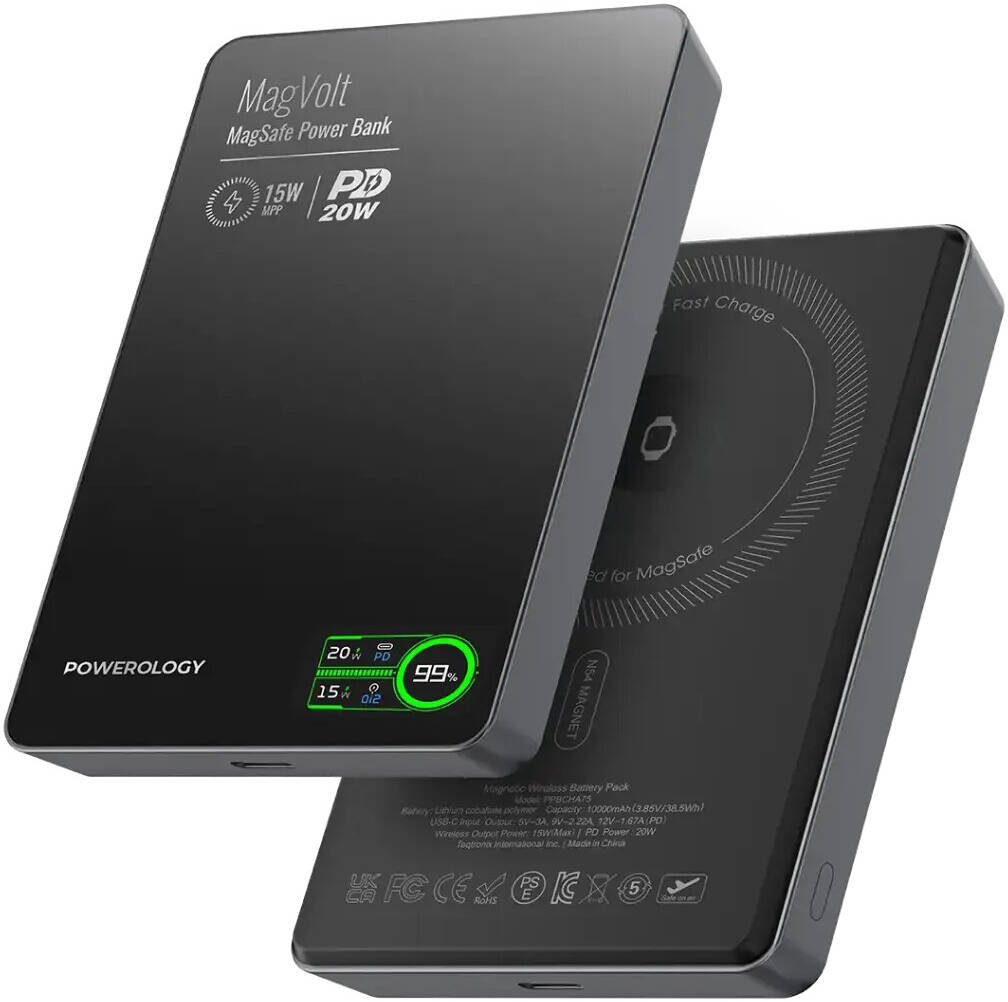Powerology MagVolt 10000mAh Magnetic Power Bank