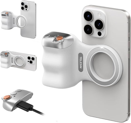 Telesin Fun Shot Magnetic Phone Grip with Ring Light